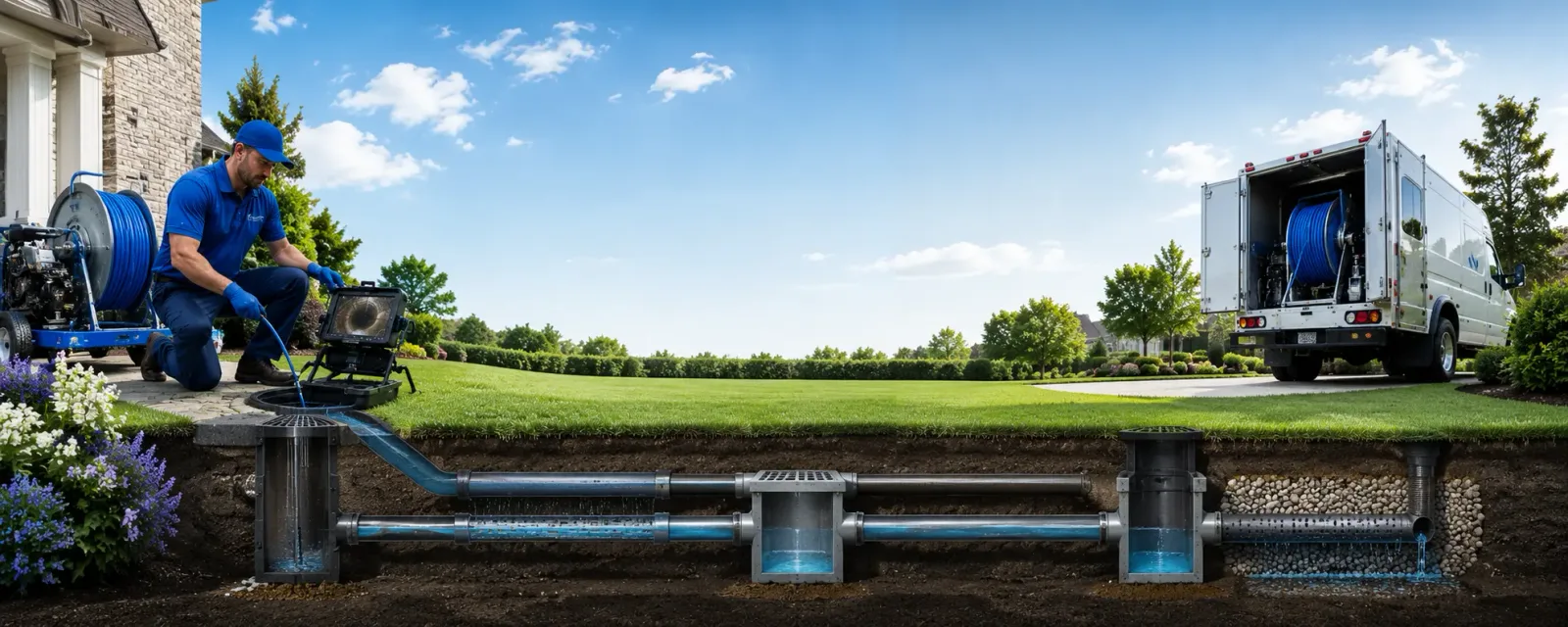 Outdoor drain cleaning information for Irons, MI
